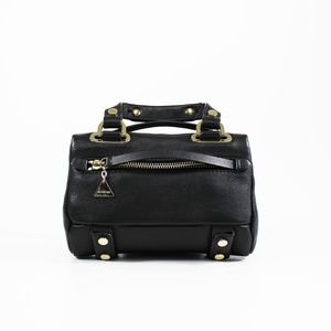 GOLDEN LANE  Black Mini Duo Leather Bag